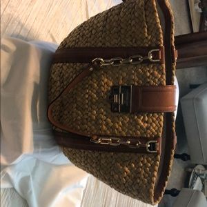 Michael Kors straw handbag